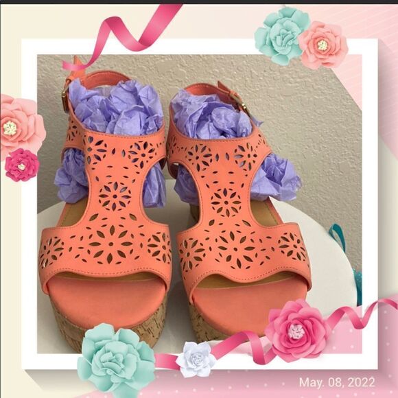 👡Cato Cutout platform Wedge Sandals. Get ready to styling for summer!! - Picture 1 of 8